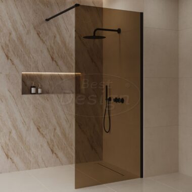 'Dalis-800-Nero-Amber' inloopdouche NANO 8mm glas - Artikelnr.: 4022810