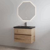 "Quick-Black" Halifax onderkast + Mat-zwart wastafel 65cm - Artikelnr.: 4022010