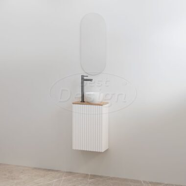 "Mali" Mat-wit onderkast + Halifax meubelblad - Artikelnr.: 4023140