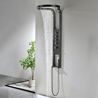 "Nero-Future 2.0" Thermostatisch douchepaneel 1440x220/520mm mat-zwart - Artikelnr.: 4020290
