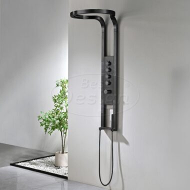 "Nero-Future 2.0" Thermostatisch douchepaneel 1440x220/520mm mat-zwart - Artikelnr.: 4020290