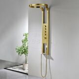 "Nancy-Future" Thermostatisch douchepaneel 1440x220/520mm mat-goud - Artikelnr.: 4020730