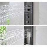"Moya-Future" Thermostatisch douchepaneel 1440x220/520mm Gunmetal - Artikelnr.: 4020740