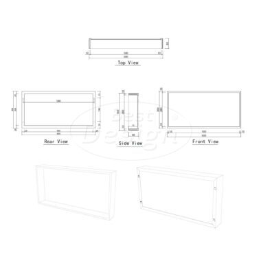 Nero "Bandy" opbouwnis 60x30x8cm Mat-zwart - Artikelnr.: 4021900