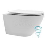 "Dance" wandcloset 54cm Tornado-Flush incl.zitting Glans-wit - Artikelnr.: 4022890