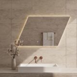 "Vibe" Parallelo spiegel incl.verwarming, 3 kleuren LED verlichting,dimbaar 120x65 cm - Artikelnr.: 4023250