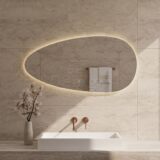 "Boloo" spiegel incl.verwarming, 3 kleuren LED verlichting dimbaar 100x50 cm - Artikelnr.: 4023600