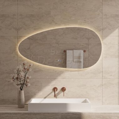 "Boloo" spiegel incl.verwarming, 3 kleuren LED verlichting dimbaar 100x50 cm - Artikelnr.: 4023600
