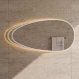 "Boloo" spiegel incl.verwarming, 3 kleuren LED verlichting dimbaar 100x50 cm - Artikelnr.: 4023600