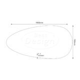"Boloo" spiegel incl.verwarming, 3 kleuren LED verlichting dimbaar 140x70 cm - Artikelnr.: 4023570