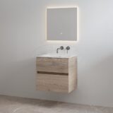 "Splash-60" Frosted-Brown onderkast + wastafel zonder kraangat 60cm - Artikelnr.: 4023700