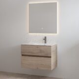 "Splash-80" Frosted-Brown onderkast + wastafel met kraangat 80cm - Artikelnr.: 4023720