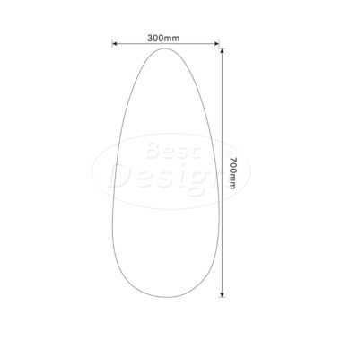 "Soere" organische spiegel 30x70cm - Artikelnr.: 4023950