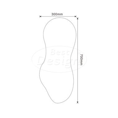 "Oslo" organische spiegel 30x70cm - Artikelnr.: 4023960