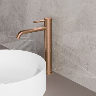 "High-End Liora" RVS-304 hoge wastafelmengkraan Desert Brown - Artikelnr.: 4022110