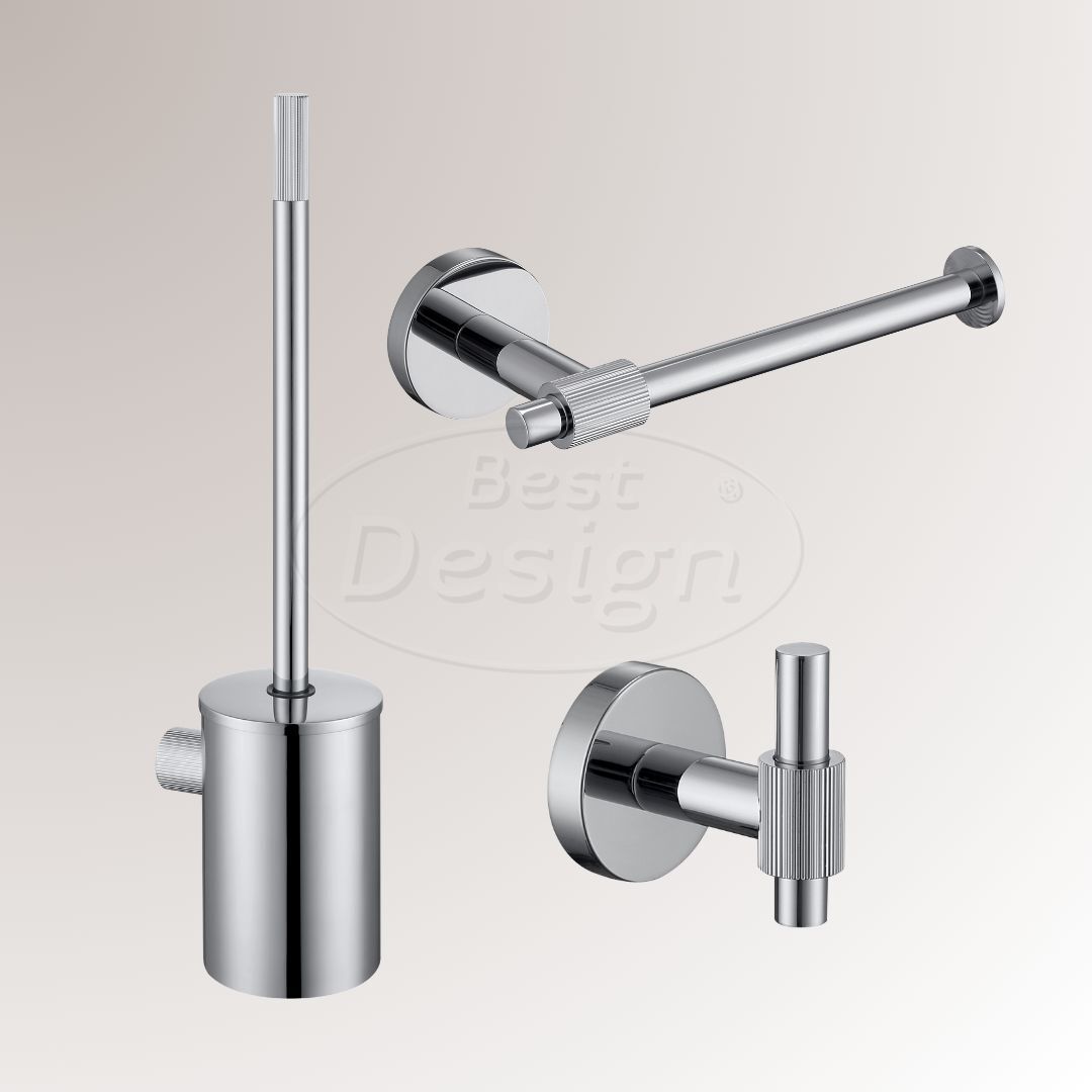 One-pack "High-End Chrome" toilet accessoires set Chroom - Artikelnr.: 4023620 One-pack "High-End Chrome" toilet accessoires set Chroom - Artikelnr.: 4023620