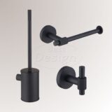 One-pack "High-End Nero" toilet accessoires set Mat-zwart - Artikelnr.: 4023630 One-pack "High-End Nero" toilet accessoires set Mat-zwart - Artikelnr.: 4023630