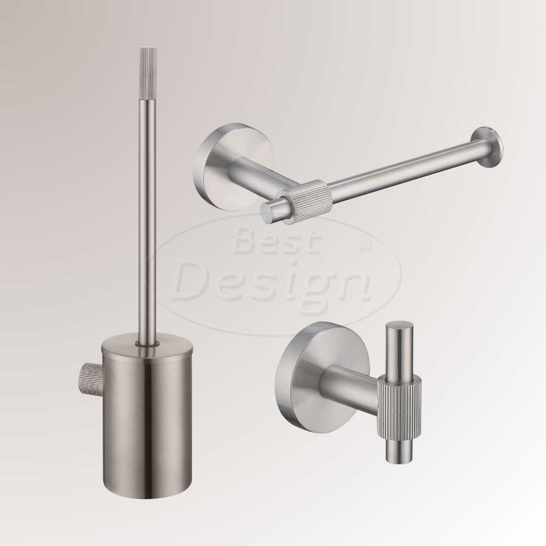 One-pack "High-End Ore" toilet accessoires set RVS - Artikelnr.: 4023660 One-pack "High-End Ore" toilet accessoires set RVS - Artikelnr.: 4023660