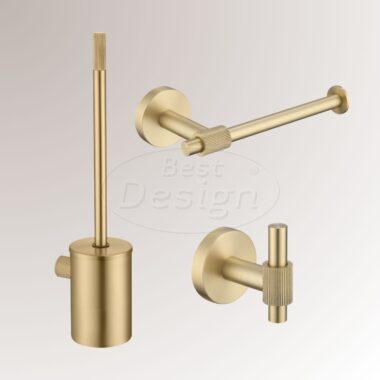 One-pack "High-End Nancy" toilet accessoires set Mat-goud - Artikelnr.: 4023680