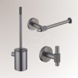 One-pack "High-End Moya" toilet accessoires set Gunmetal - Artikelnr.: 4023690