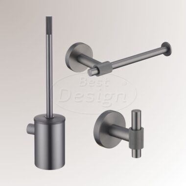 One-pack "High-End Moya" toilet accessoires set Gunmetal - Artikelnr.: 4023690