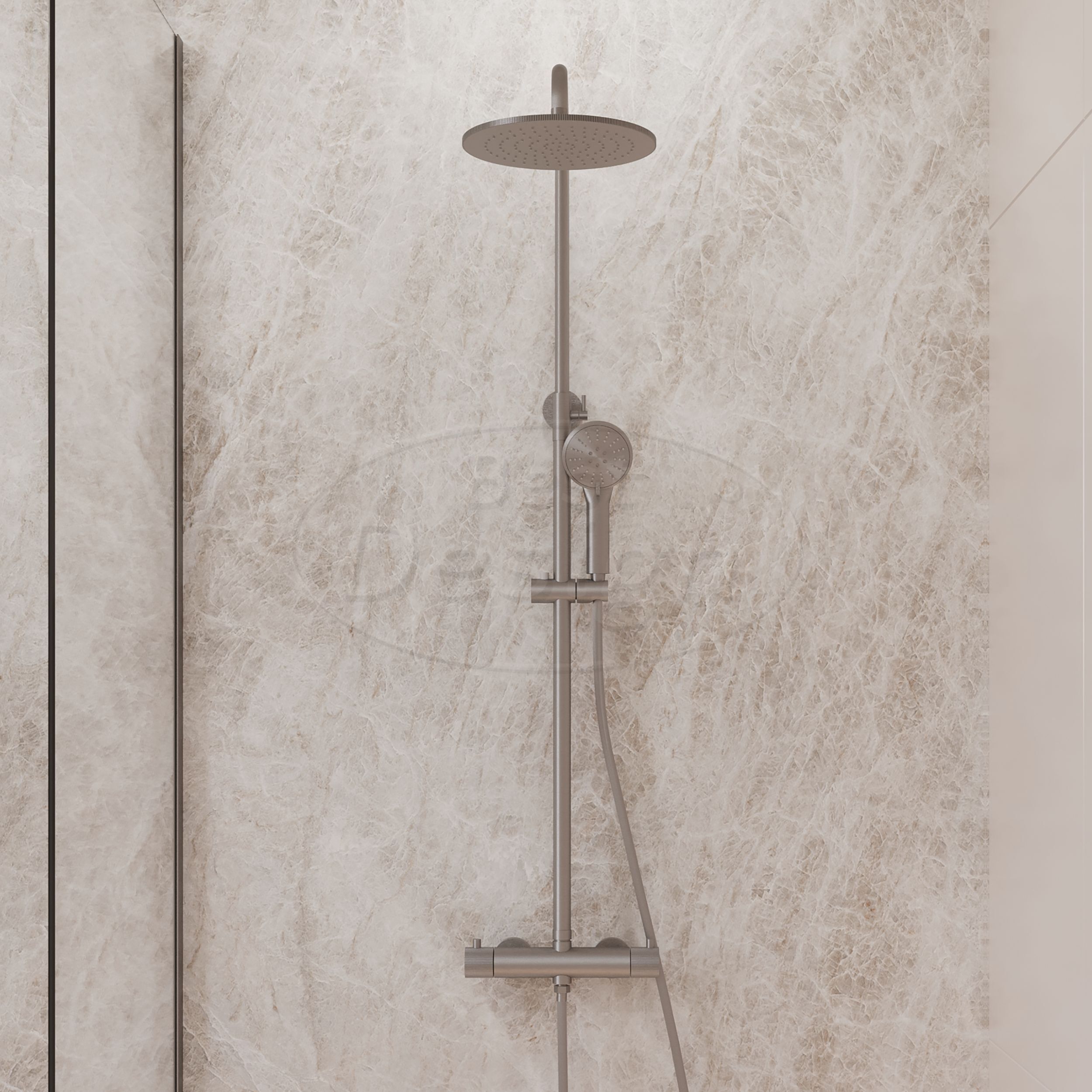 "High-End Ore" RVS-304 thermostatische regendouche opbouwset RVS - Artikelnr.: 4022580