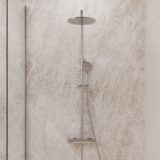 "High-End Chrome" RVS-304 thermostatische regendouche opbouwset chroom - Artikelnr.: 4022600