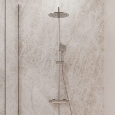 "High-End Chrome" RVS-304 thermostatische regendouche opbouwset chroom - Artikelnr.: 4022600 "High-End Chrome" RVS-304 thermostatische regendouche opbouwset chroom - Artikelnr.: 4022600