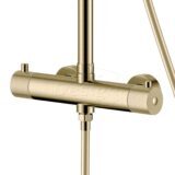 "High-End Nancy" RVS-304 thermostatische regendouche opbouwset mat-goud - Artikelnr.: 4022610