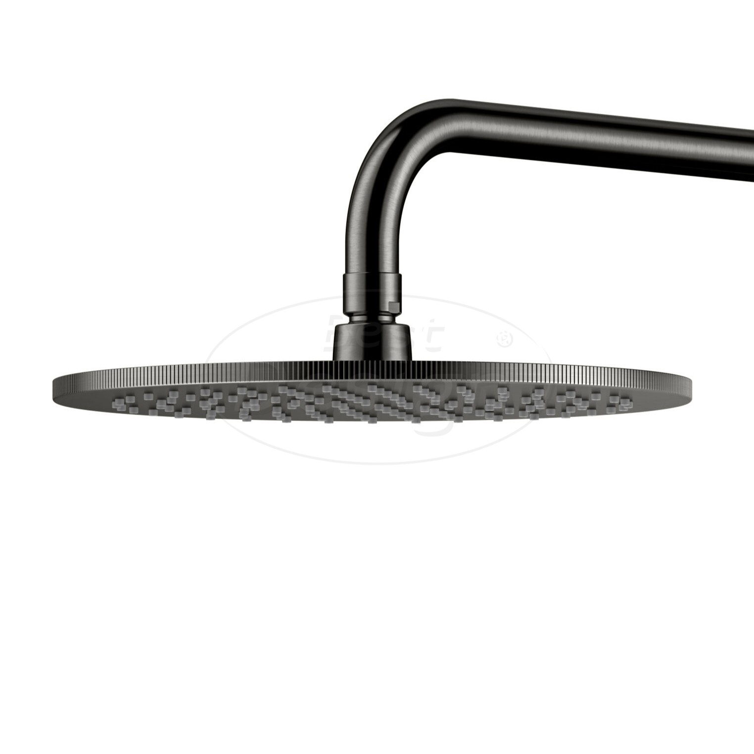 "High-End Moya" RVS-304 thermostatische regendouche opbouwset gunmetal - Artikelnr.: 4022620