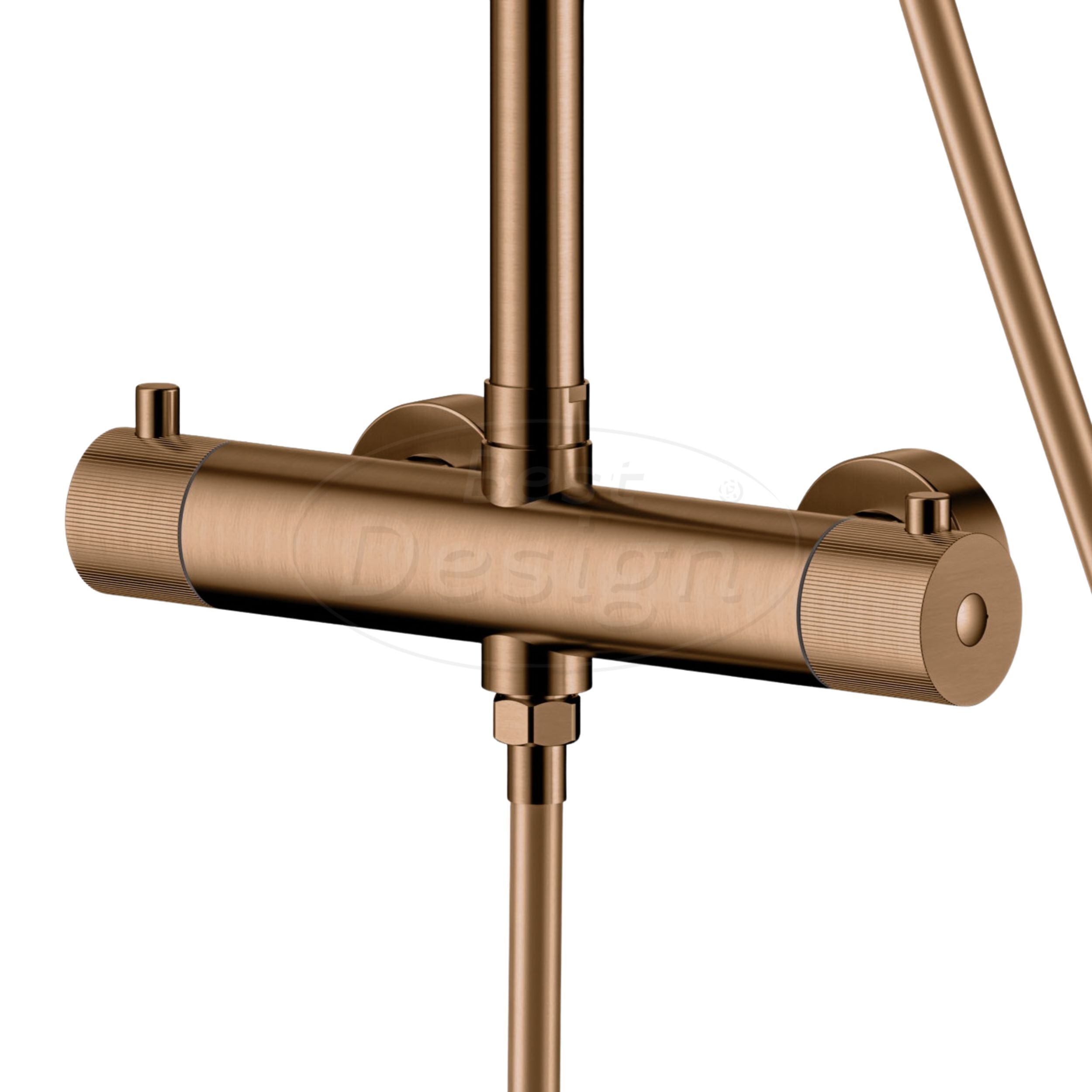 "High-End Liora" RVS-304 thermostatische regendouche opbouwset Desert Brown - Artikelnr.: 4022630