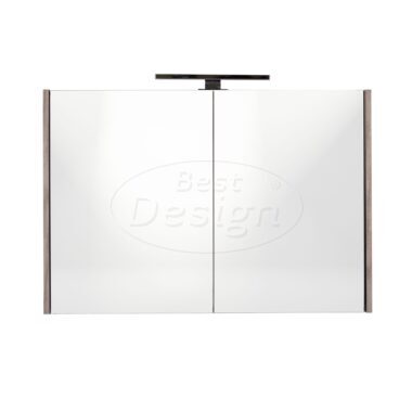 "Happy-Frosted-Brown" MDF spiegelkast + verlichting 80x60cm - Artikelnr.: 4023930