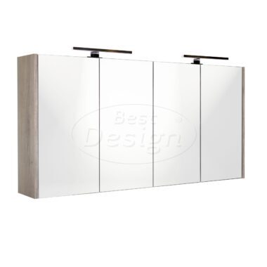 "Happy-Frosted-Brown" MDF spiegelkast + verlichting 120x60cm - Artikelnr.: 4023940