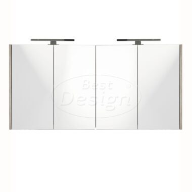"Happy-Frosted-Brown" MDF spiegelkast + verlichting 120x60cm - Artikelnr.: 4023940