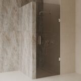 'Dalis-1000-Chroom-Mocha' nisdeur NANO 8mm glas - Artikelnr.: 4025230