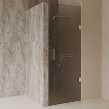 'Dalis-700-Chroom-Mocha' nisdeur NANO 8mm glas - Artikelnr.: 4025200 'Dalis-700-Chroom-Mocha' nisdeur NANO 8mm glas - Artikelnr.: 4025200