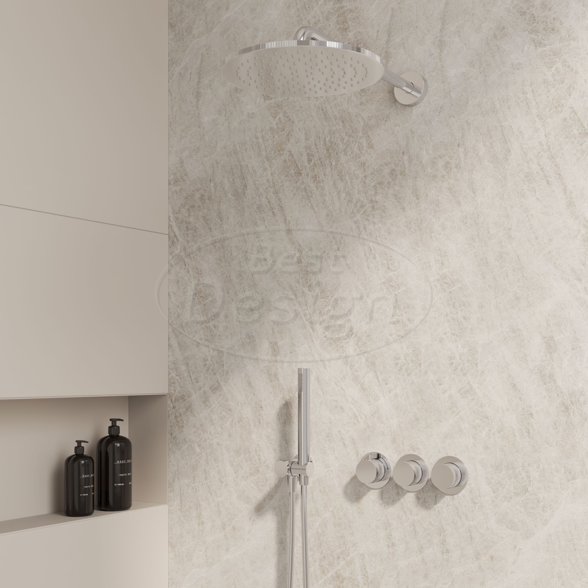 "One-Pack" inbouw-regendoucheset "High-End Chrome M-250" chroom - Artikelnr.: 4025890