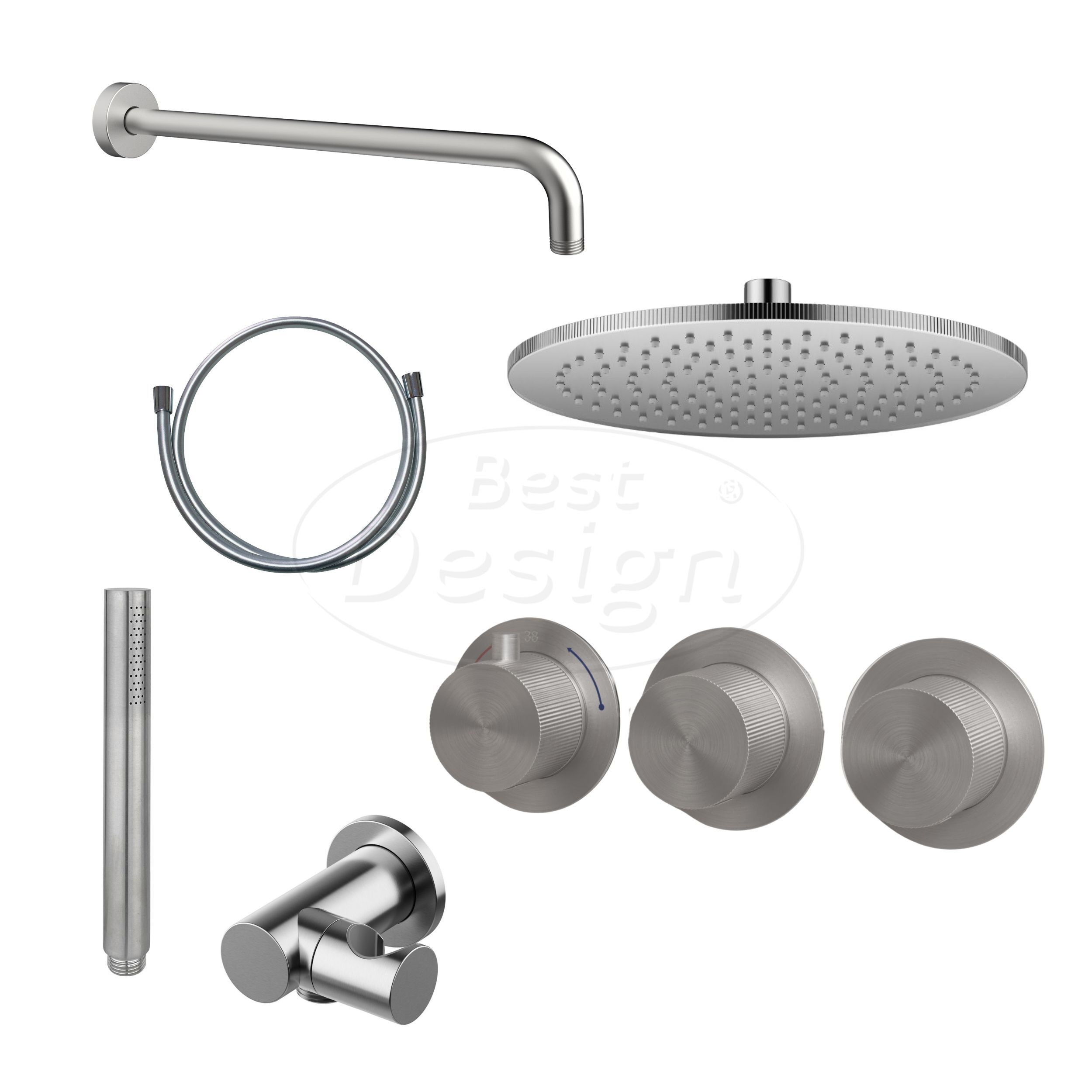 "One-Pack" inbouw-regendoucheset "High-End Ore M-250" RVS - Artikelnr.: 4025900