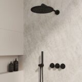 "One-Pack" inbouw-regendoucheset "High-End Nero M-250" mat-zwart - Artikelnr.: 4025910