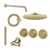 "One-Pack" inbouw-regendoucheset "High-End Nancy M-250" mat-goud - Artikelnr.: 4025920
