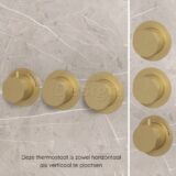 "One-Pack" inbouw-regendoucheset "High-End Nancy M-250" mat-goud - Artikelnr.: 4025920