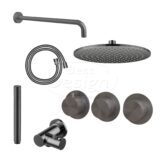 "One-Pack" inbouw-regendoucheset "High-End Moya M-250" gunmetal - Artikelnr.: 4025930