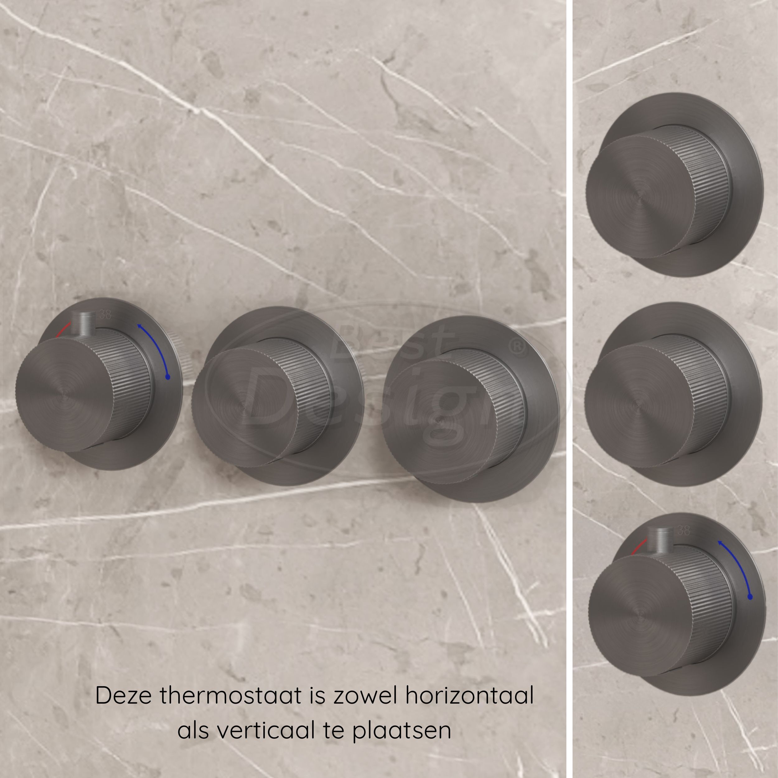 "One-Pack" inbouw-regendoucheset "High-End Moya M-250" gunmetal - Artikelnr.: 4025930