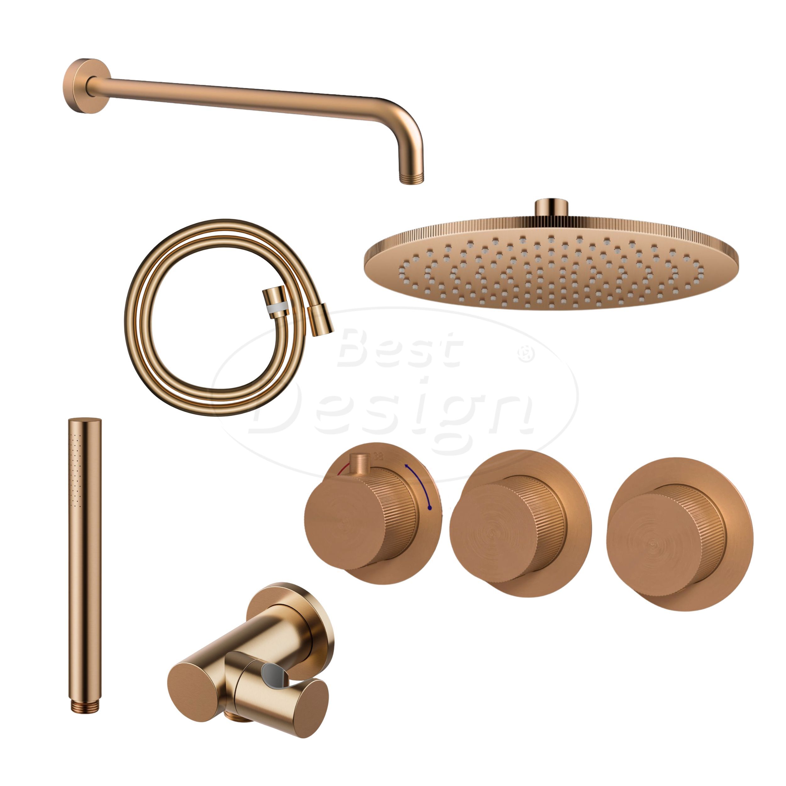 "One-Pack" inbouw-regendoucheset "High-End Liora M-250" desert brown - Artikelnr.: 4025940