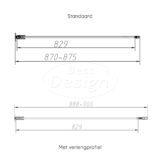'Dalis-900-Ore-Helder' nisdeur NANO 8mm glas - Artikelnr.: 4024860