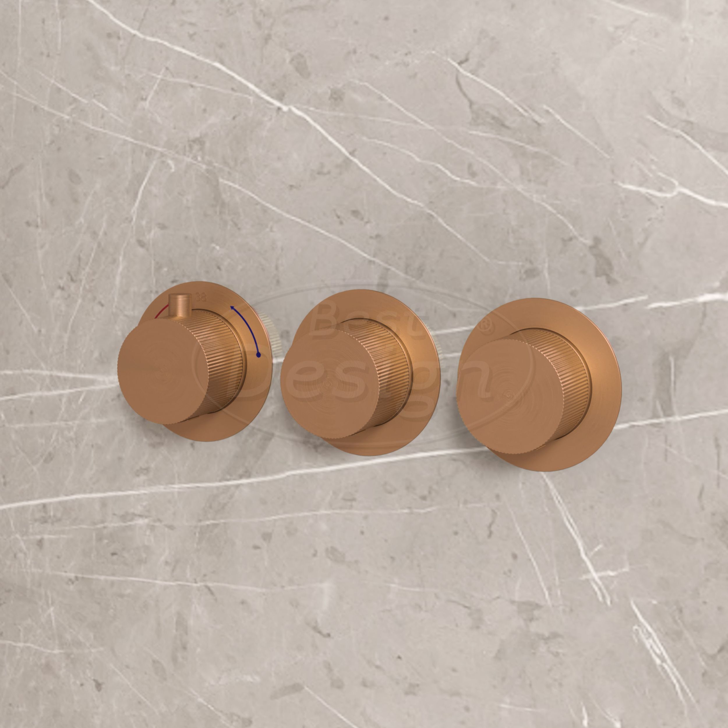 "High-End Liora" inbouwthermostaat incl. inb.box 2-weg 1/2" Desert Brown - Artikelnr.: 4022140 "High-End Liora" inbouwthermostaat incl. inb.box 2-weg 1/2" Desert Brown - Artikelnr.: 4022140