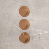 "High-End Liora" inbouwthermostaat incl. inb.box 2-weg 1/2" Desert Brown - Artikelnr.: 4022140