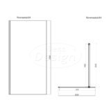 'Dalis-1000-Chroom' inloopdouche NANO 8mm glas - Artikelnr.: 4014830