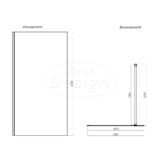 'Dalis-1100-Nancy' inloopdouche NANO 8mm glas mat-goud - Artikelnr.: 4014960