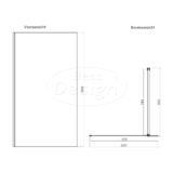 'Dalis-1200-White' inloopdouche NANO 8mm glas mat-wit - Artikelnr.: 4015130